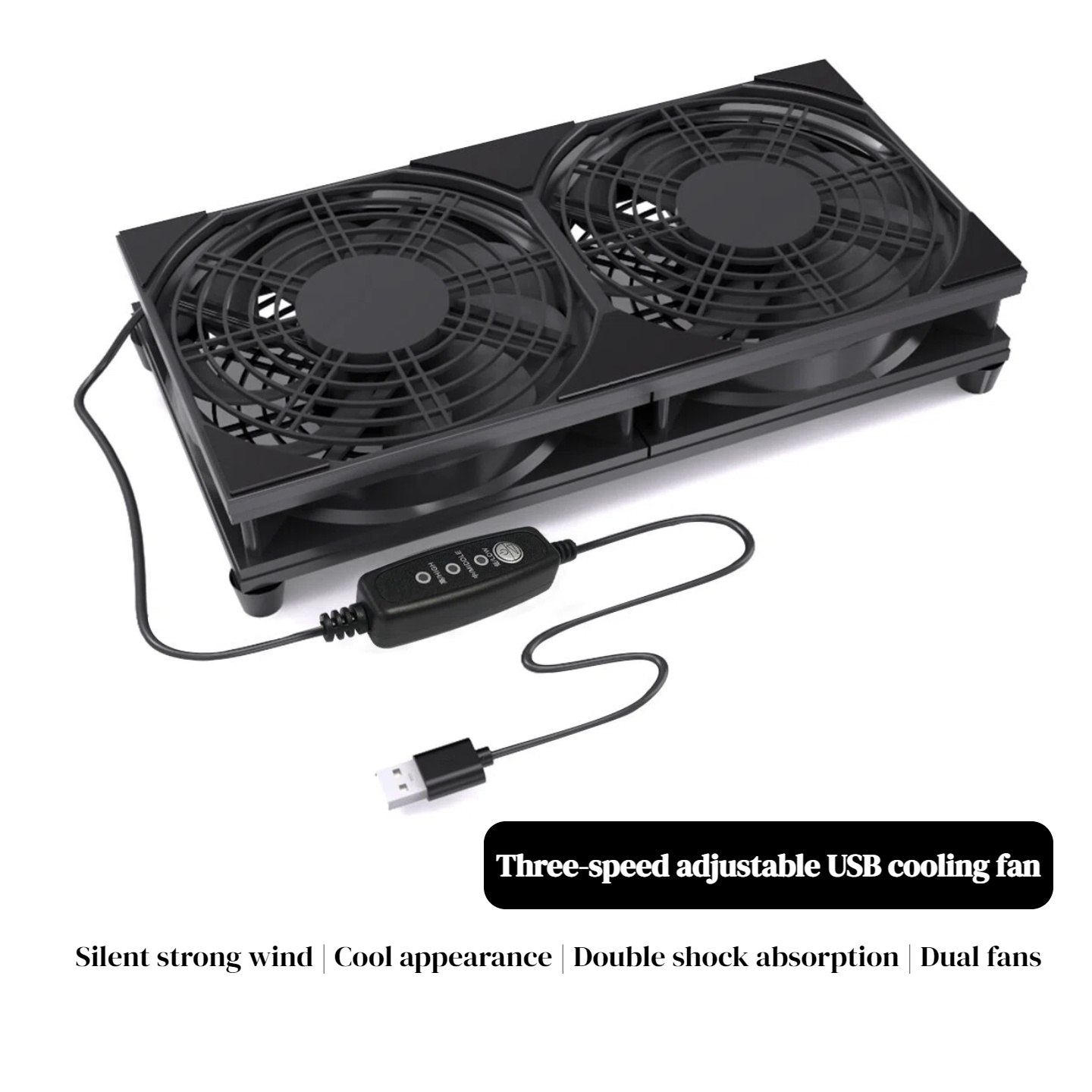 Gaming Console Pc - Dual USB Cooling Fan with 3-Speed