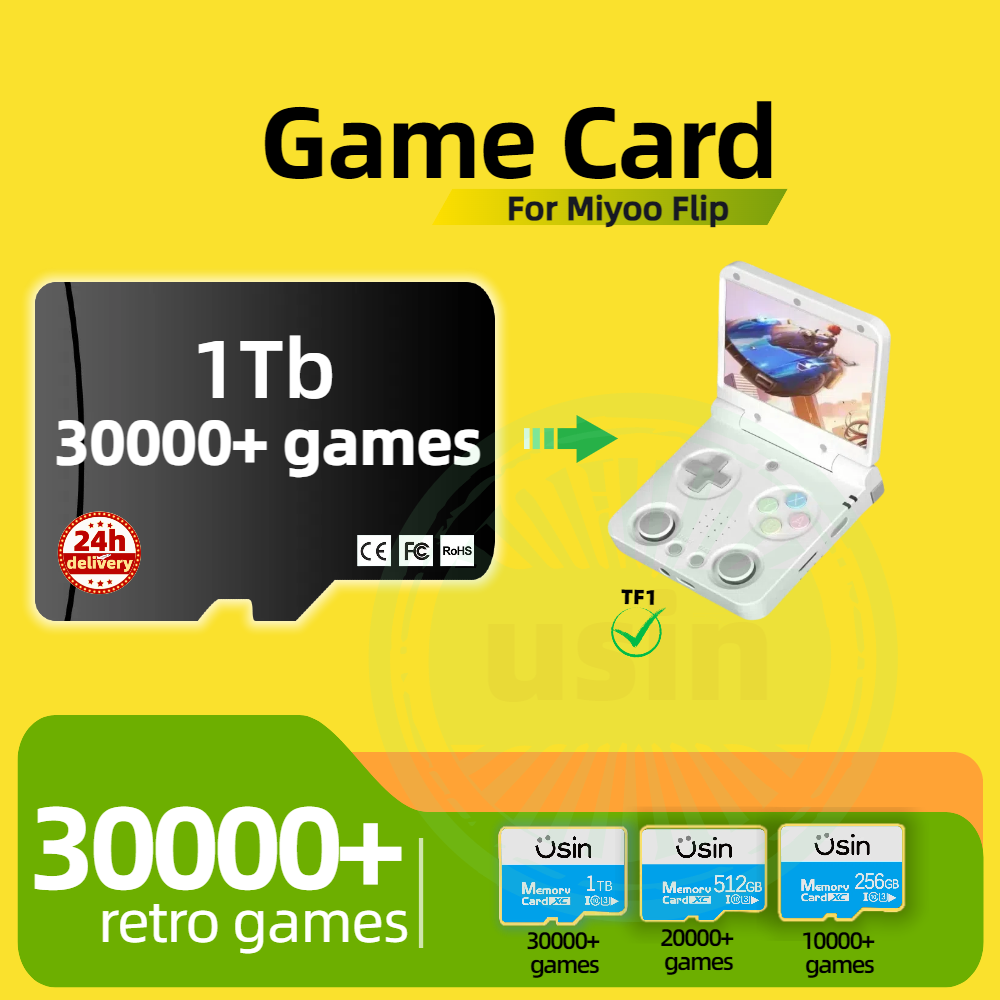 Gaming Console Retro Handheld - Game Card For Miyoo Flip 30000+