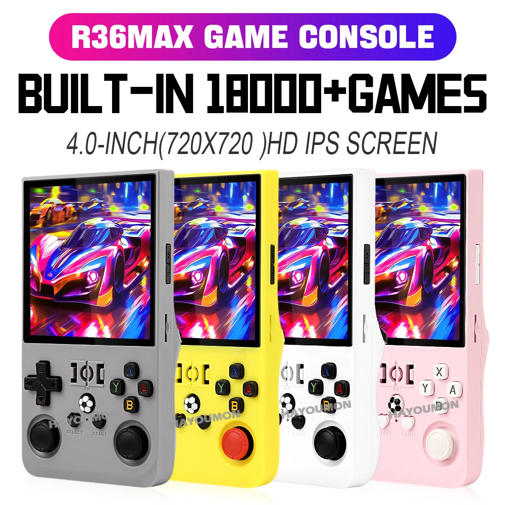 Gaming Console R36 Max - R36 Max Gray Handheld Gaming Player