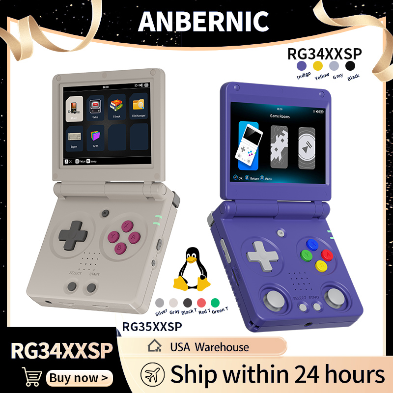 Anbernic RG34XXSP RG35XXSP Fli - Gaming Console Retro Handheld review and price