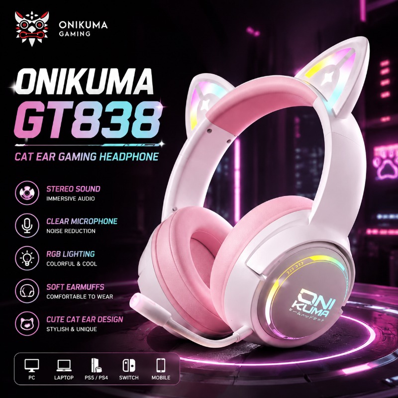ONIKUMA GT838 Gaming Headset C - Gaming Console In Amazon review and price
