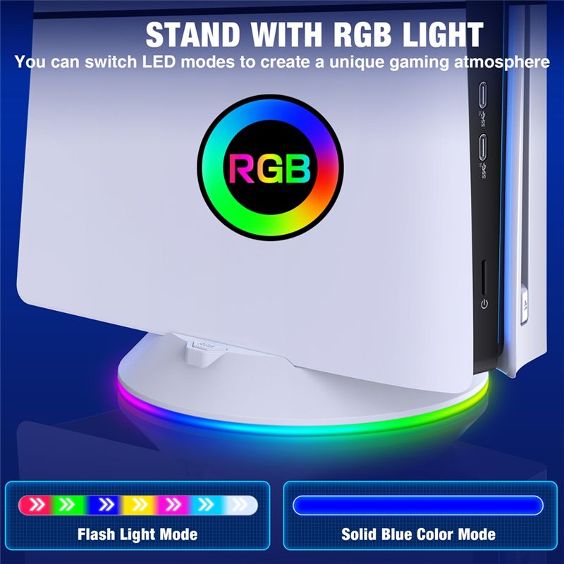 AED7-Vertical Stand With RGB L - Gaming Console Stand review and price