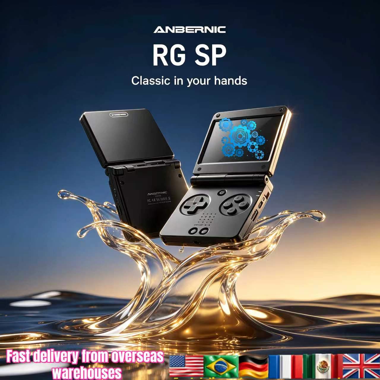 Anbernic RGSP Flip Classic Han - Gaming Console Retro Handheld review and price