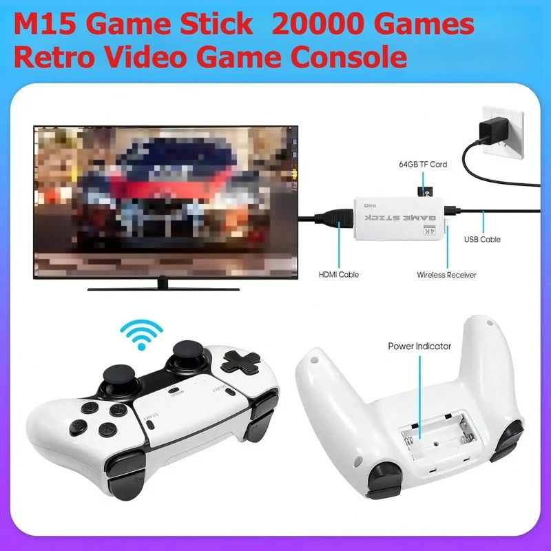 M15 Retro Video Game Stick 2.4 - Gaming Console Box review and price