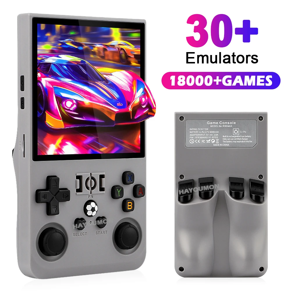 R36 Max Gray Handheld Gaming P - Gaming Console R36 Max review and price