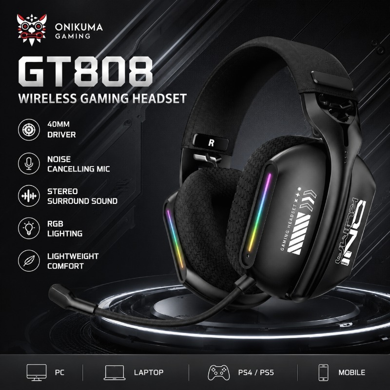 ONIKUMA GT808 Gaming Headset W - Gaming Console In Amazon review and price